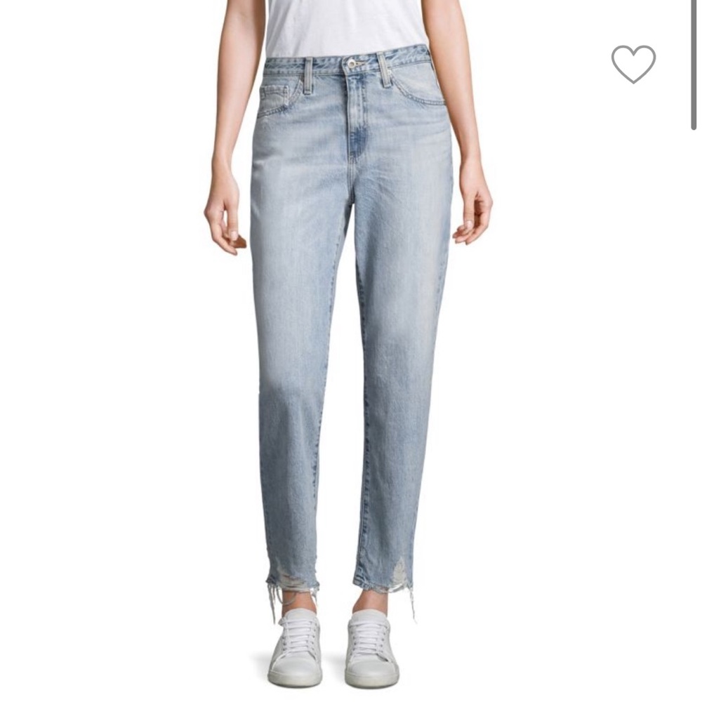 AG JEANS
Phoebe Cropped Distressed Straight-Leg Jeans SIZE 26